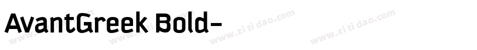 AvantGreek Bold字体转换